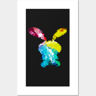 Rainbow Bunny Rabbit Posters and Art